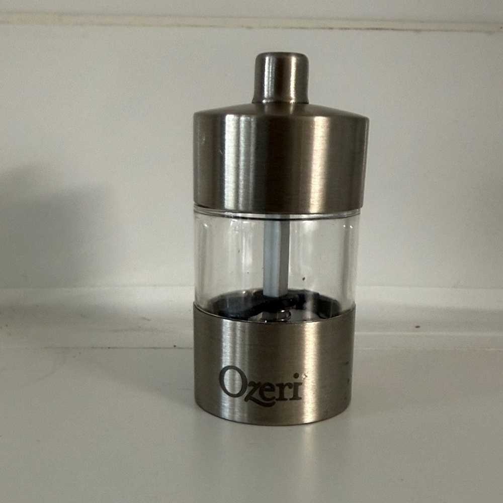 Silver and Clear Salt and Pepper Grinder